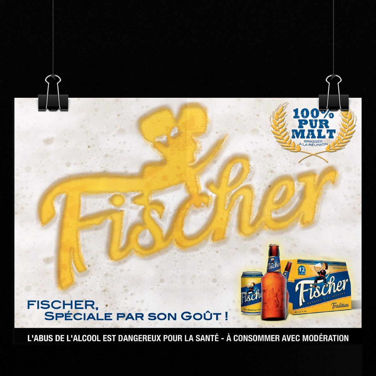 Campagne Rétro Fischer Réunion_L'Abus d'alcool est dangereux pour la santé, à consommer avec modération.